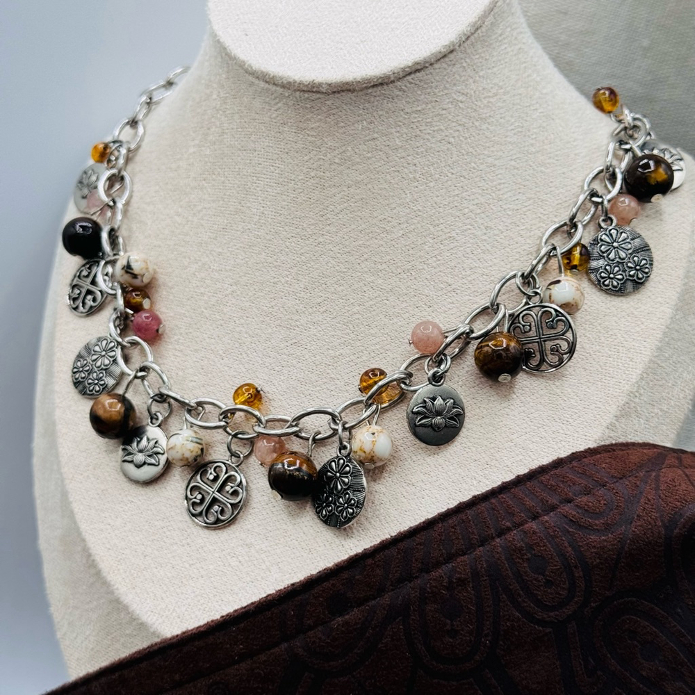 Charm Choker Beaded Necklace